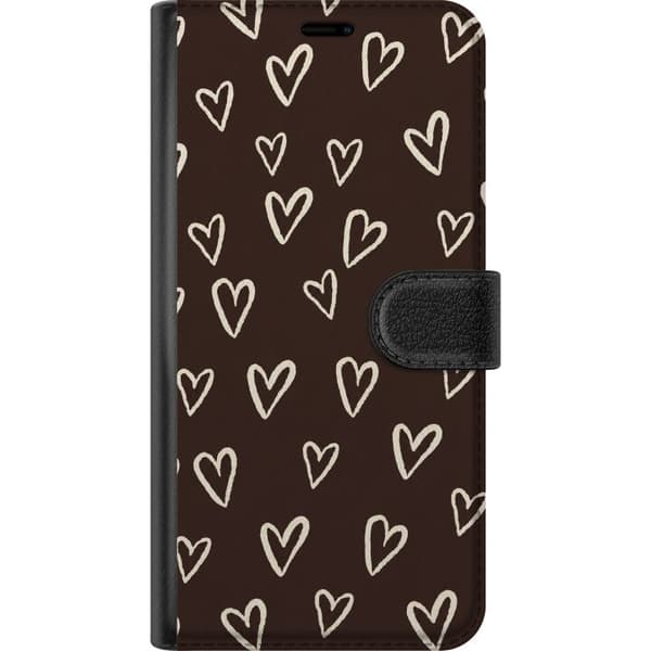 Kompatibelt Lommeboketui til OnePlus Nord CE3 Brune sjokoladehjerter brun