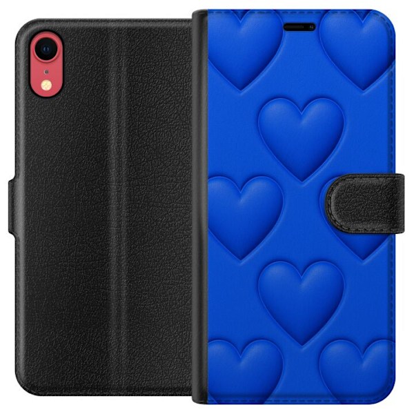 Apple iPhone XR Plånboksfodral Blue Hearts