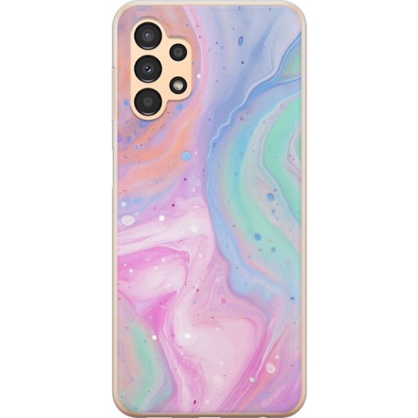 Samsung Galaxy A13 Gennemsigtig cover Pastelmarmor