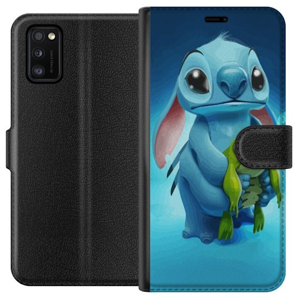 Samsung Galaxy A41 Tegnebogsetui Stitch og frøen