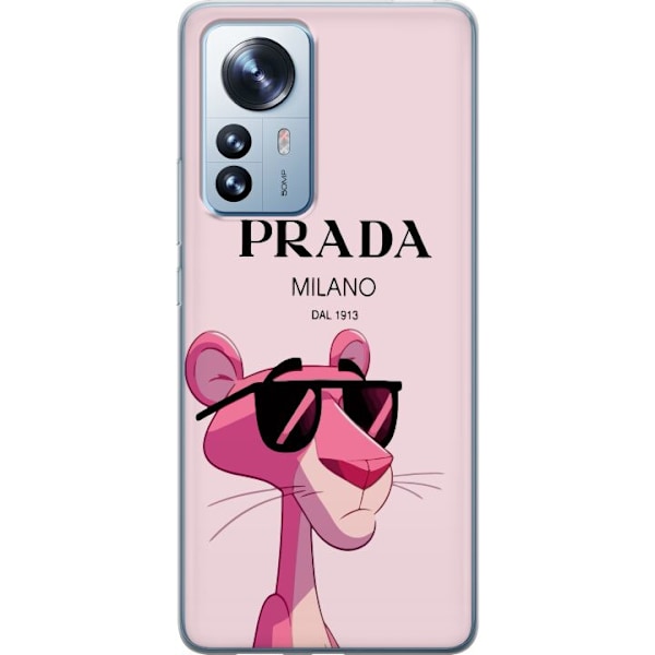 Xiaomi 12 Pro Läpinäkyvä kuori Prada Ruusupantteri