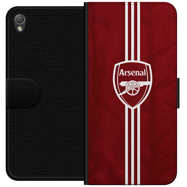 Sony Xperia Z3 Lompakkokotelo Arsenal Emblem Jalkapallo Premier League Seuravaakuna Punainen Valkoinen Ikoninen Fanit Lontoo Urheilu Motiivi