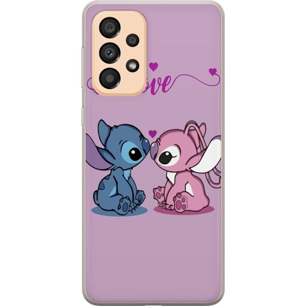 Samsung Galaxy A33 5G Läpinäkyvä kuori Lilo & Stitch – Angel Edition