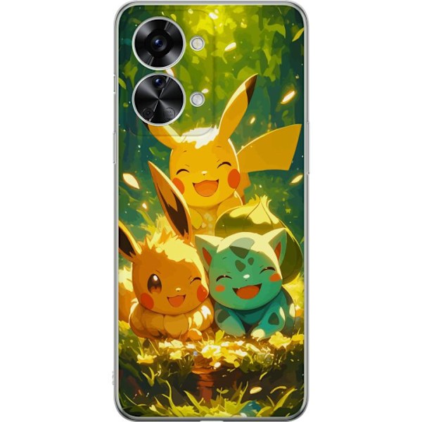 OnePlus Nord 2T Genomskinligt Skal Pixelmonster spelstil – färgstark design för retroälskande gamers