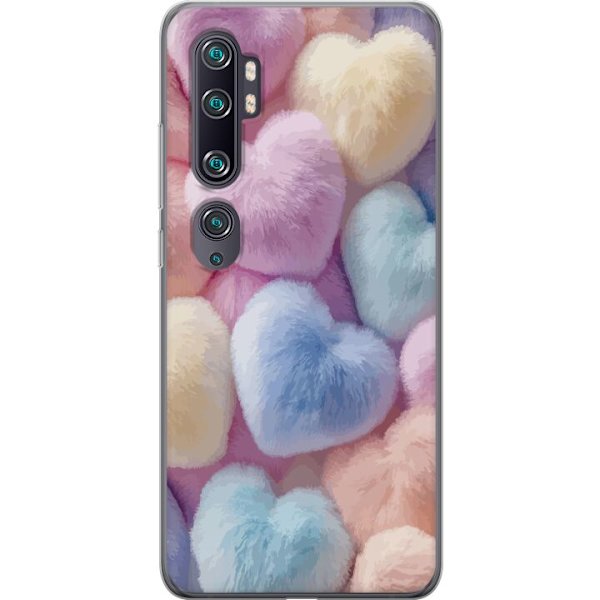 Xiaomi Mi Note 10 Genomskinligt Skal Hjärtan Kärlek Grafisk Design Romantiskt Motiv Populärt Symbol Grafiskt Mönster Dekoration