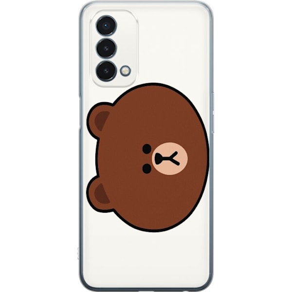 OnePlus Nord N200 5G Läpinäkyvä kuori line friends brown