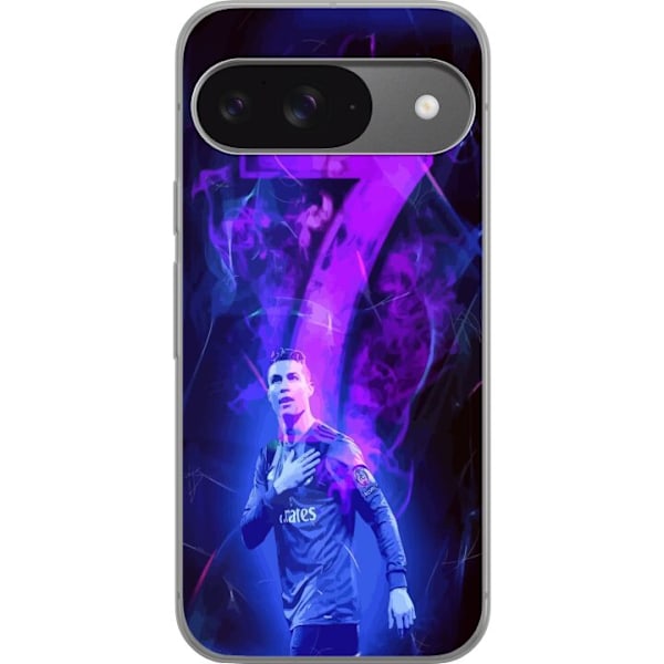 Google Pixel 9 Läpinäkyvä kuori Ronaldo 7 - Jalkapallolegenda Toiminnassa Fanien Puolesta