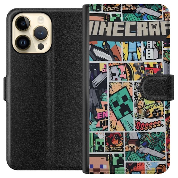 Apple iPhone 14 Pro Max Tegnebogsetui Minecraft Kunst