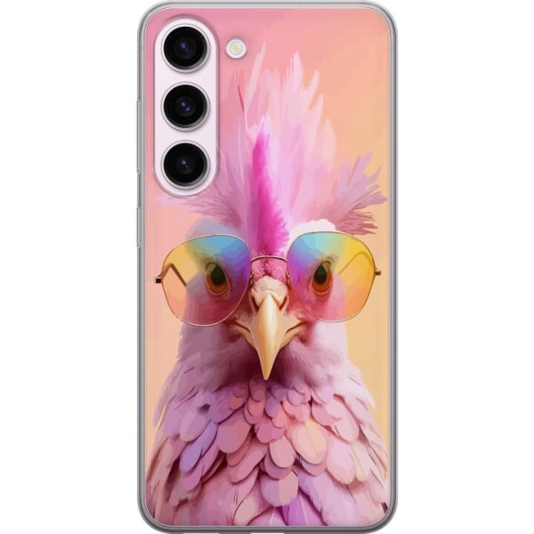 Samsung Galaxy S23 Genomskinligt Skal Pink Bird