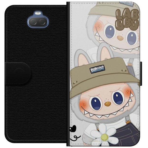 Sony Xperia 10 Plus Tegnebogsetui Labubu Minimal Mood - Enkel og stilren monsterdesign