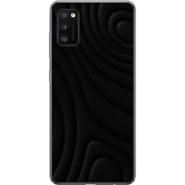 Samsung Galaxy A41 Läpinäkyvä kuori Tummat Aallot