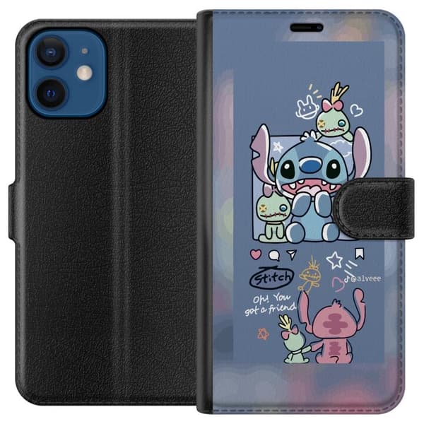 Kompatibel Tegnebogsetui til Apple iPhone 12 mini Stitch Venner