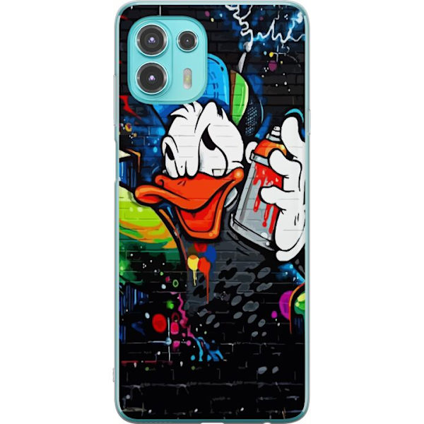 Motorola Edge 20 Lite Läpinäkyvä kuori Kalle Anka Graffiti Disney Design Hauska Lasten Motiivi Väri Graafinen Suosittu Sarja Ikoninen Disney-hahmo