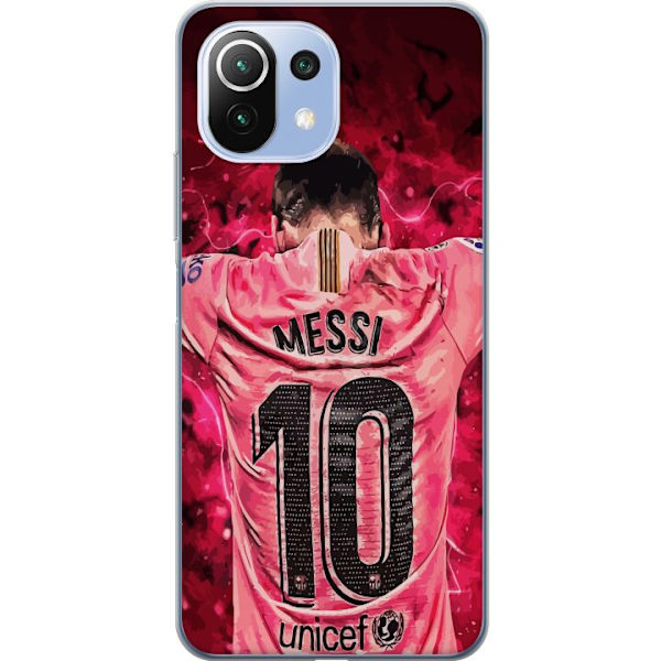 Xiaomi 11 Lite 5G NE Läpinäkyvä kuori Messi Jalkapallo Barcelona Argentiina Motivoiva Legendaarinen Pelaaja FC Barcelona Numero 10 Urheilu Jalkapal