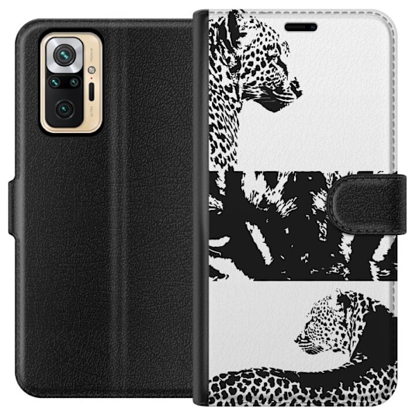 Xiaomi Redmi Note 10 Pro Tegnebogsetui Leopard Faces