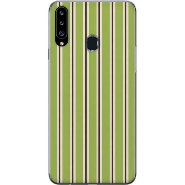 Kompatibel Mobilcover til Samsung Galaxy A20s Matcha Stripe grøn