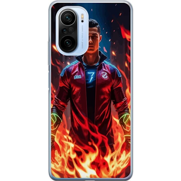 Xiaomi Mi 11i Gennemsigtig cover Ronaldo Inferno - fodboldhelt i flammer