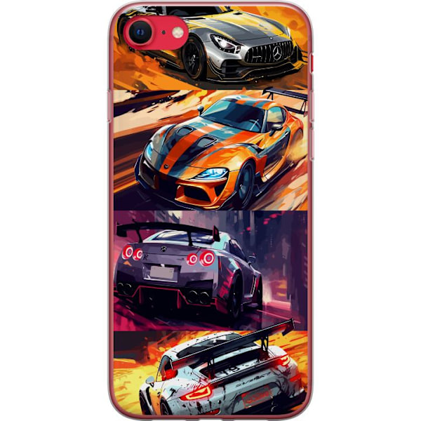 Apple iPhone 7 Läpinäkyvä kuori Ralli kuume - vauhdikas teema ralliautoilla