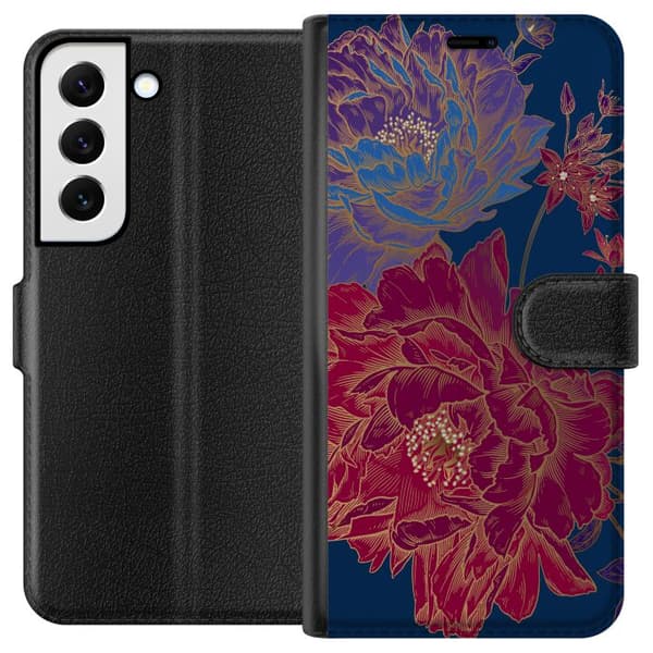 Kompatibel Tegnebogsetui til Samsung Galaxy S22+ 5G Blomster