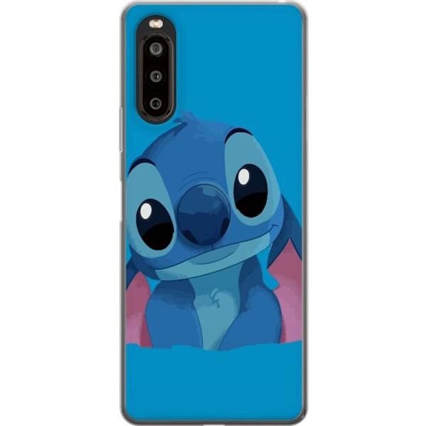 Sony Xperia 10 II Gennemsigtig cover Stitch Blå