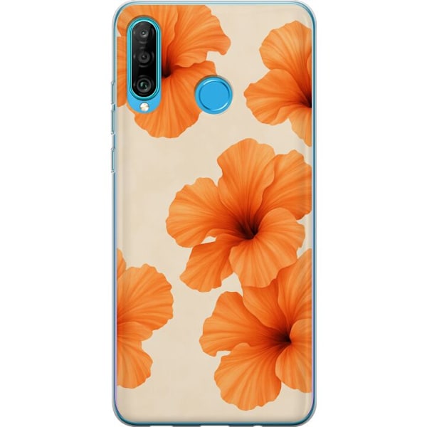 Huawei P30 lite Genomskinligt Skal Papaya Punch
