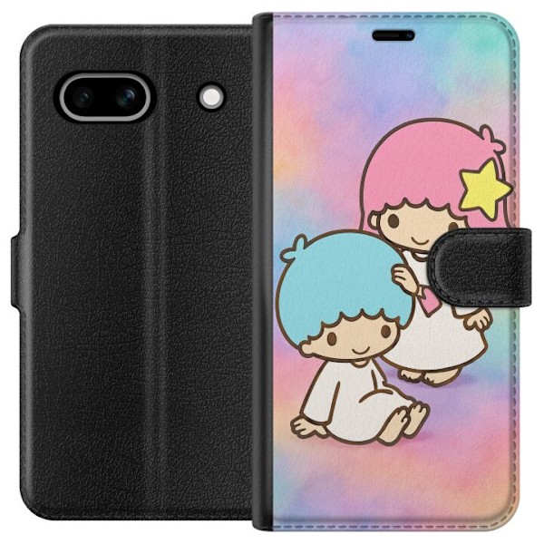 Google Pixel 7a Tegnebogsetui Kawaii Sanrio Kiki Lola Little Twin Stars