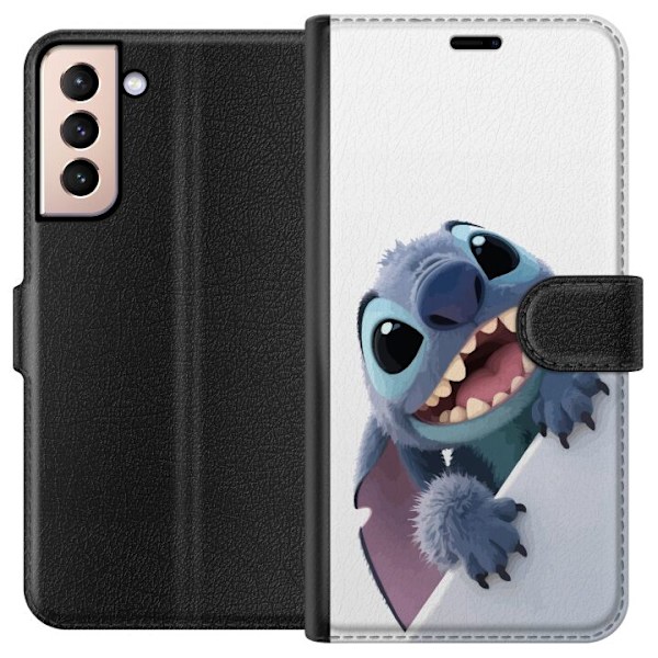 Samsung Galaxy S21 Plånboksfodral Happy Stitch – glad figur
