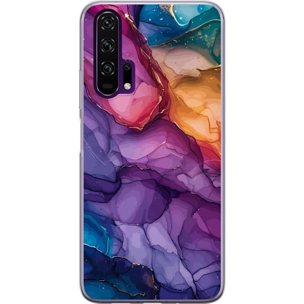 Honor 20 Pro  Gennemsigtig cover Farverige stenar