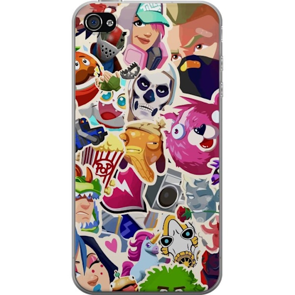 Apple iPhone 4s Gennemsigtig cover Fortnite