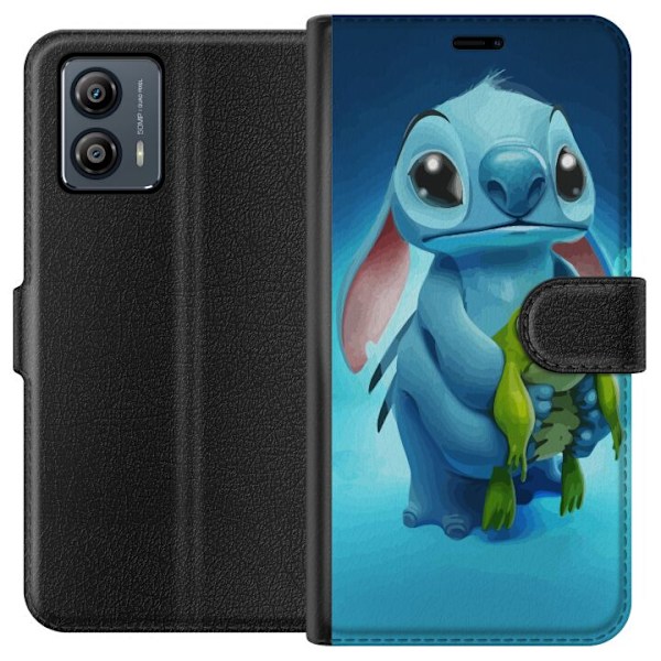 Motorola Moto G53 Lommeboketui Stitch og frosken