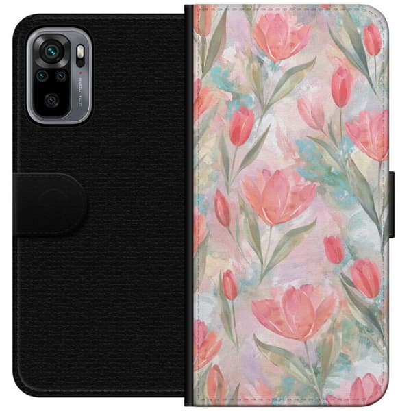 Kompatibel Tegnebogsetui til Xiaomi Redmi Note 10S Tulips in Bloom