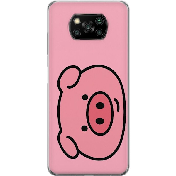 Xiaomi Poco X3 NFC Läpinäkyvä kuori Kawaii Piggy