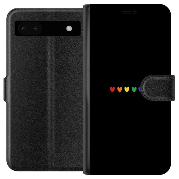 Kompatibelt Lommeboketui til Google Pixel 6a Stolt Hjerter