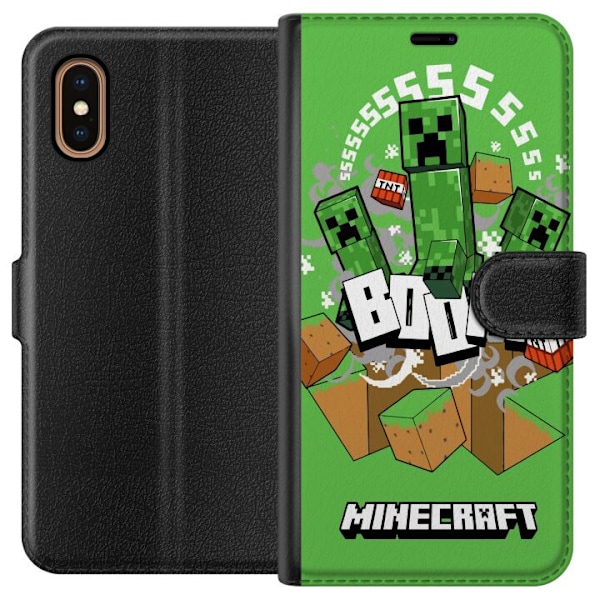 Apple iPhone XS Max Plånboksfodral Minecraft Boom