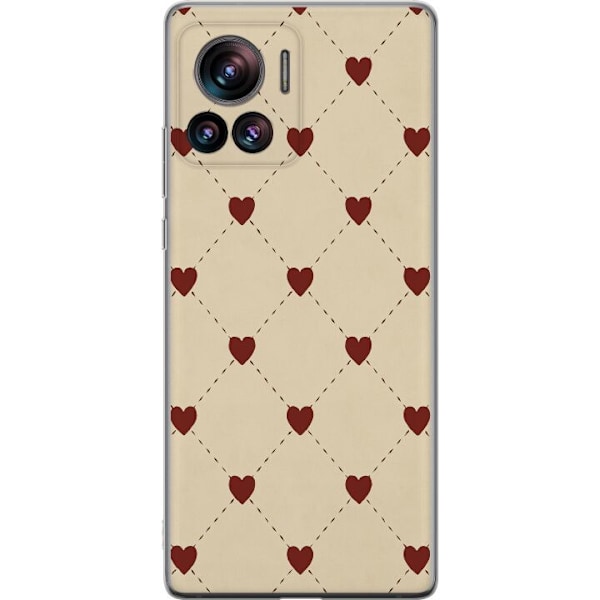 Motorola Edge 30 Ultra Läpinäkyvä kuori Sydänverkko