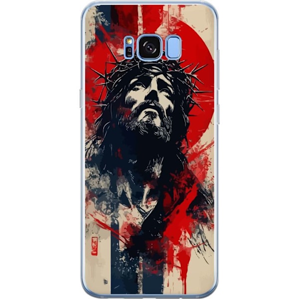 Samsung Galaxy S8+ Gennemsigtig cover Jesus med kors - kristen