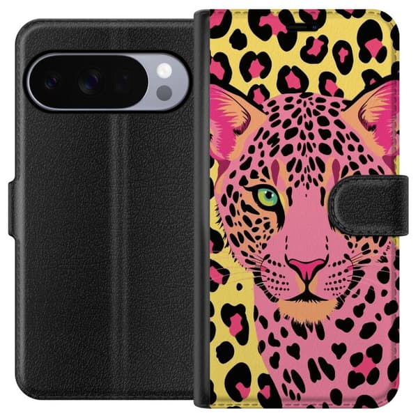 Kompatibelt Lommeboketui til Google Pixel 10 Pro Rosa leopard rosa