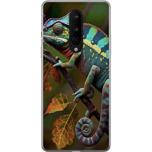 OnePlus 8 Genomskinligt Skal Ödla Grafisk Streetwear Design Djurmönster Modern Urban Stil Populärt Motiv Kreativ Art Trend