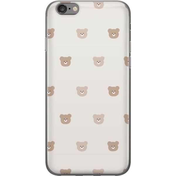 Apple iPhone 6s Läpinäkyvä kuori Teddy-tausta - söpöt ted