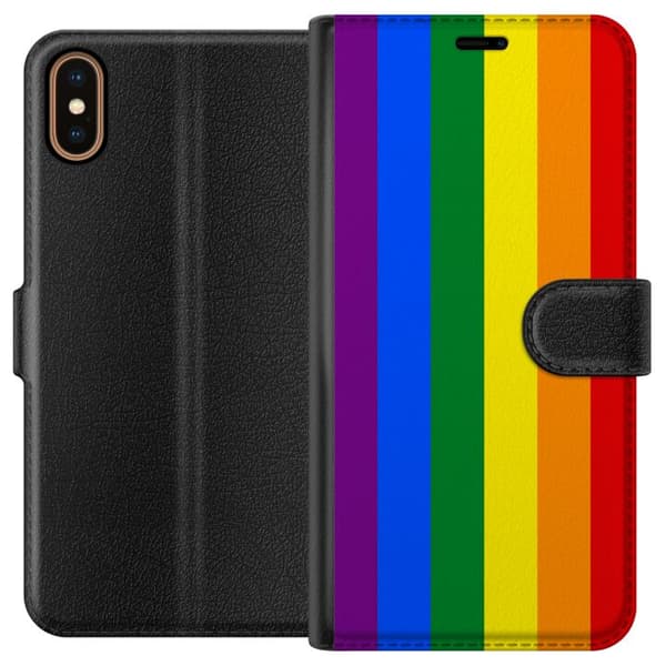 Kompatibelt Plånboksfodral till Apple iPhone X Pride Flagga