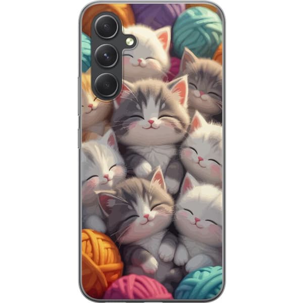 Kompatibelt Mobildeksel til Samsung Galaxy S24 FE Sovande kattungar beige