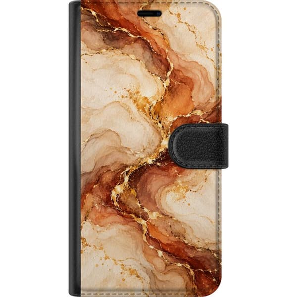 Kompatibelt Lommeboketui til Huawei P30 Pro Bronsemarmor beige