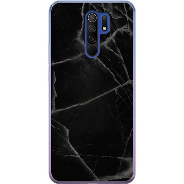 Xiaomi Redmi 9 Läpinäkyvä kuori Musta marmori