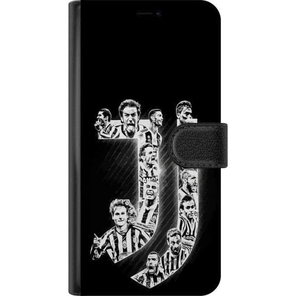 Kompatibel Tegnebogsetui til Google Pixel 11 Monogram af fodboldspillere - fodboldcollage i sort og hvidt sort