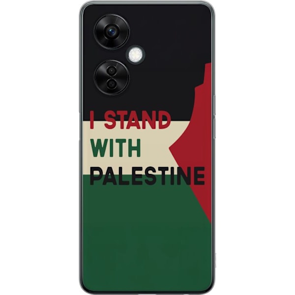 OnePlus Nord CE3 Genomskinligt Skal Stand with Palestine – solidaritetsdesign med starkt budskap