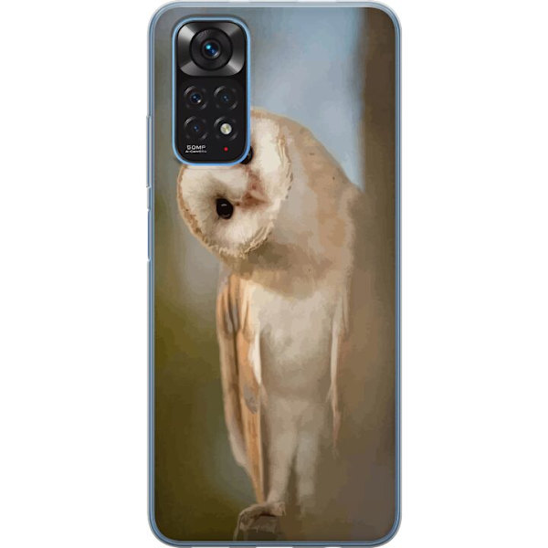 Xiaomi Redmi Note 11S Läpinäkyvä kuori Uggla Utelias Katse Lintumotiivi Metsä Luonto Grafinen Suunnittelu Suosittu Motiivi Eläin Teema Koriste