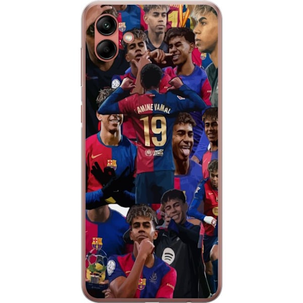 Samsung Galaxy A04 Genomskinligt Skal Lamine Yamal mobilskal för fotbollsfans