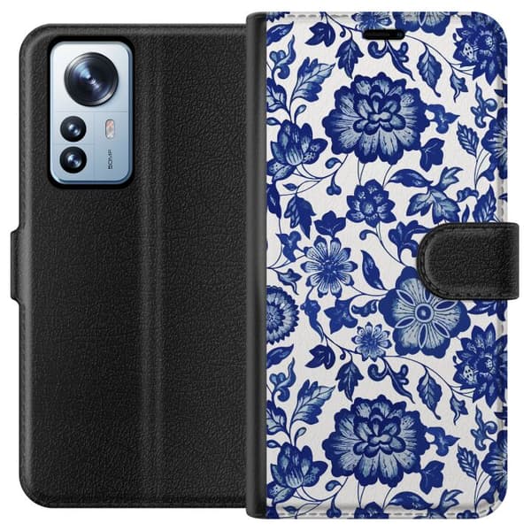 Kompatibel Tegnebogsetui til Xiaomi 12 Pro Blomster