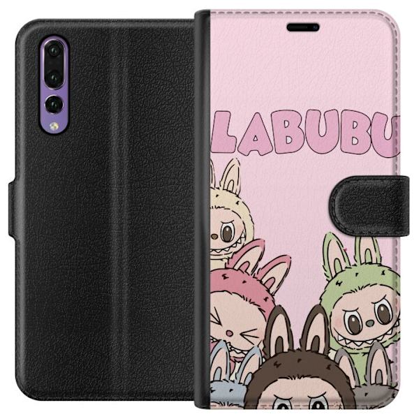 Huawei P20 Pro Plånboksfodral Labubu Pop Mart Karaktärer Figurer Samlarobjekt Populär Figurserie Design Pop Mart Toy Art Motiv