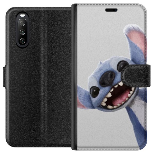 Sony Xperia 10 III Lommeboketui Stitch i Fart - Kawaii Design